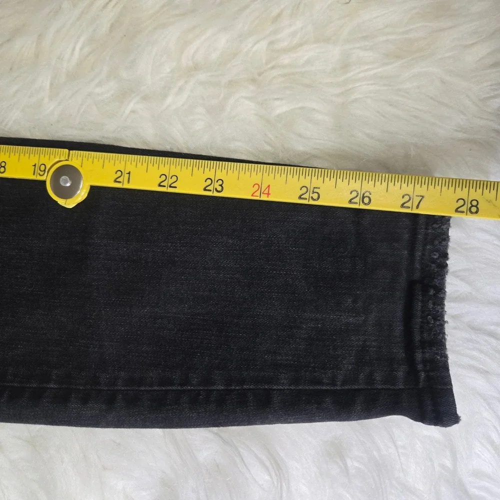 Silver Jeans Co High Note Skinny Black Raw Hem Jeans W30 L29